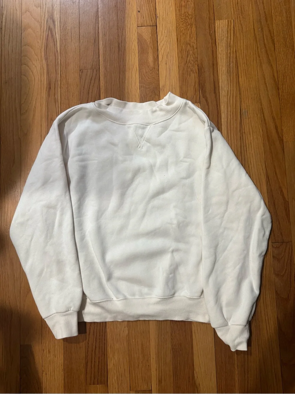 Cream Mockneck Sweatshirt - Picture 2 of 3